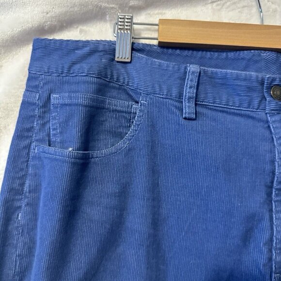 Vineyard Vines Pants Men's 38x32 Blue Corduroy Flat Front Straight Leg Preppy - Picture 3 of 13